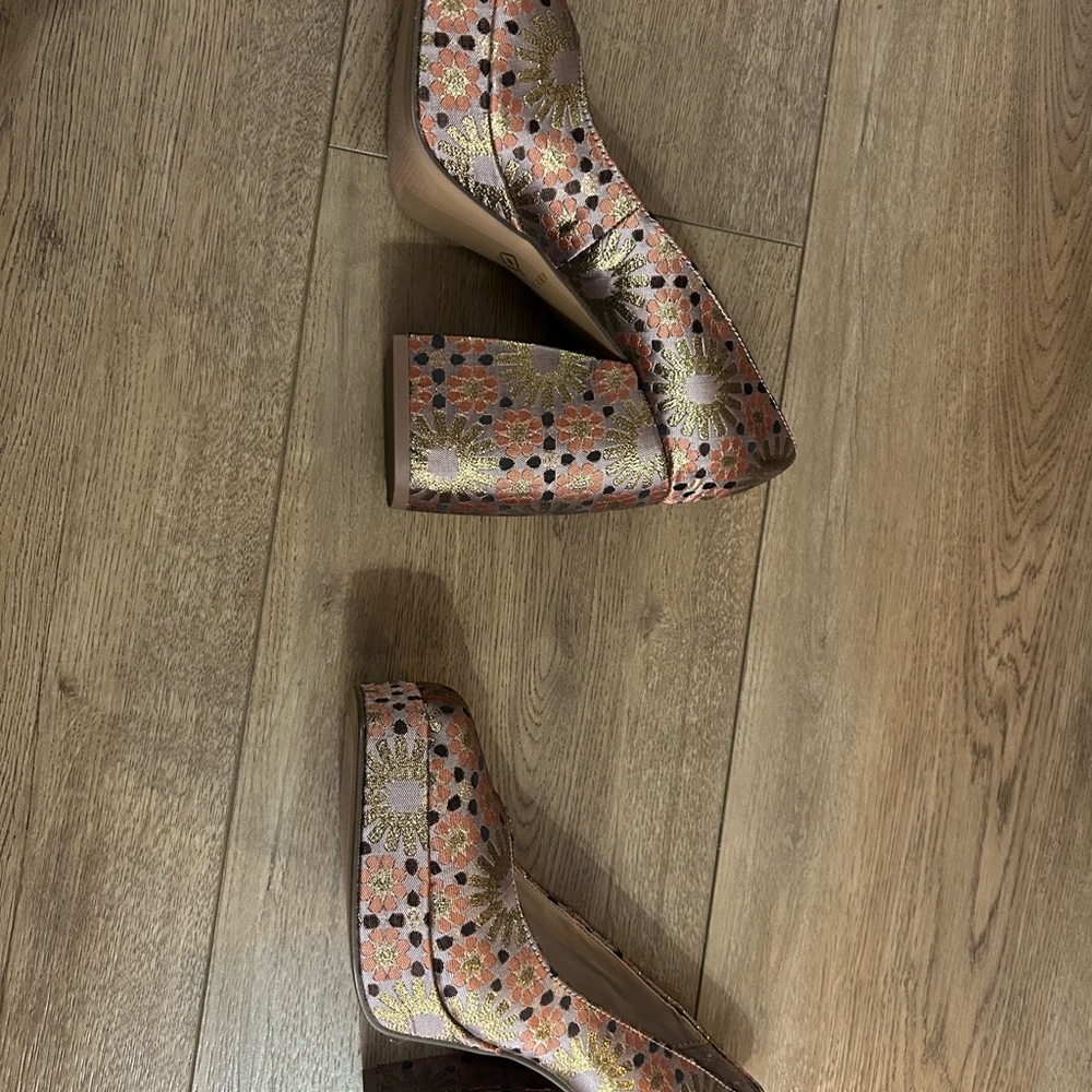 Katy Perry Collections Floral Heels in Pink and Gold